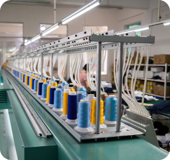 Thread spooling machinery